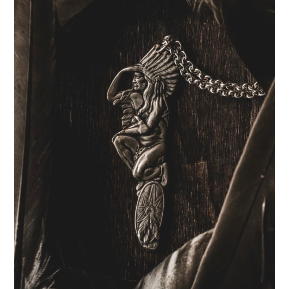NEW Sterling Silver “Kneeling Chief” Necklace
